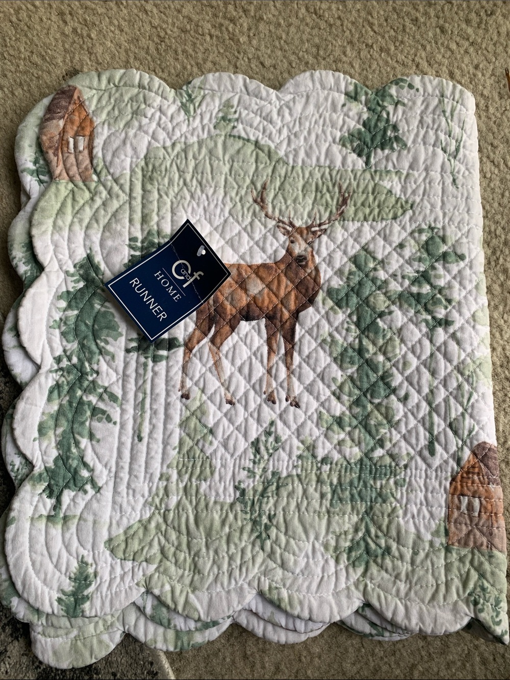 NWT c & f home fall textured table runner 14”x51”